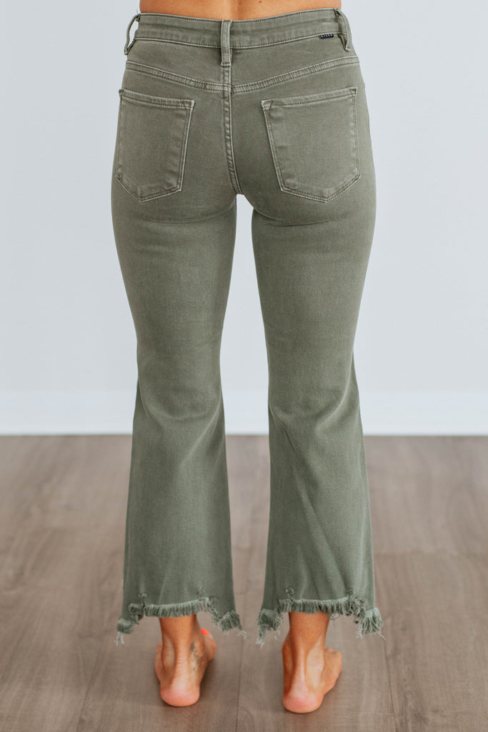 Neona Risen Jeans - Dark Olive