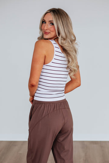 Ashter Striped Tank - Chocolate Mix