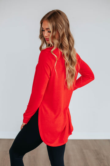 Jardin Long Sleeve Top - Cherry