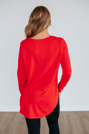 Jardin Long Sleeve Top - Cherry