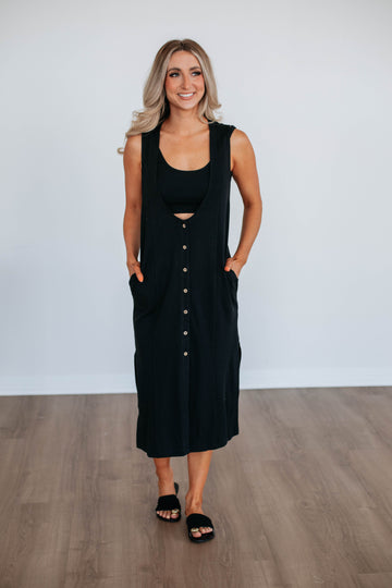 Alina Two-Piece Dress Set - Black