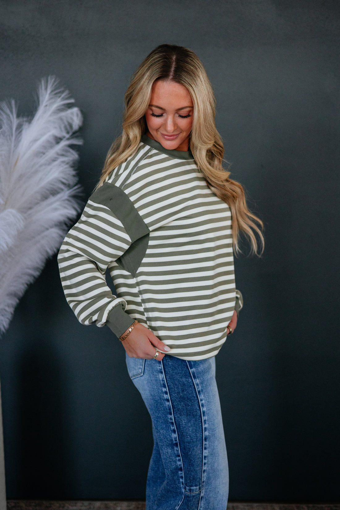 Annora Striped Sweatshirt