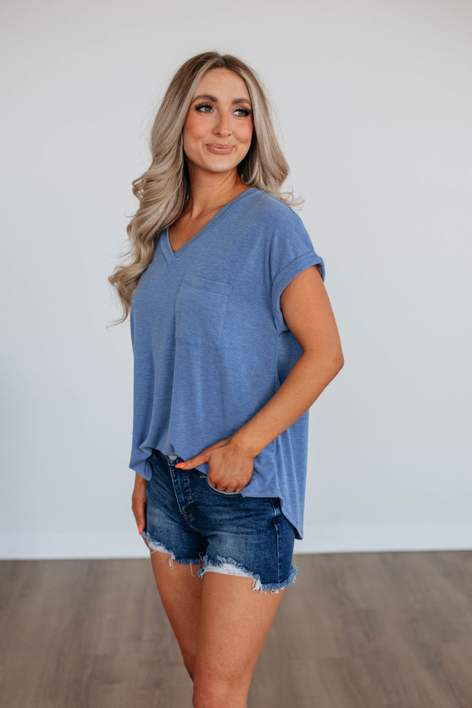 Ardell Basic Tee - Steel Blue