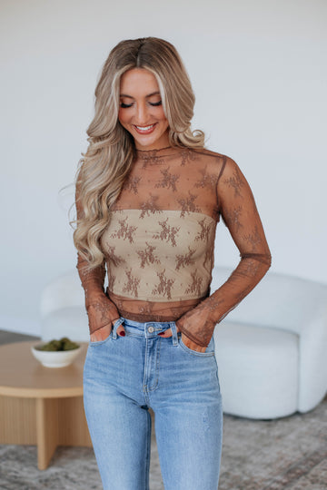 Asa Lace Top - Mocha