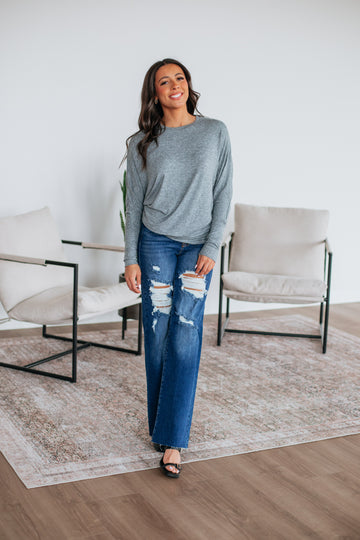 Ashby Dolman Top - Grey