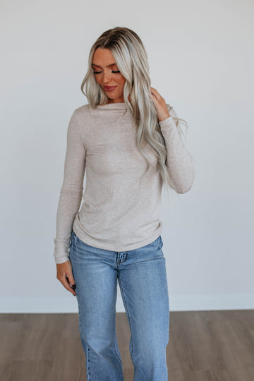 Audra Basic Top - Oatmeal