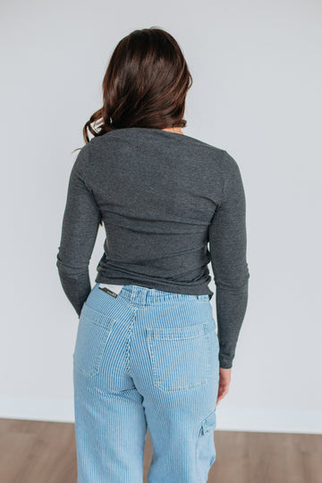 Audra Basic Top - Charcoal