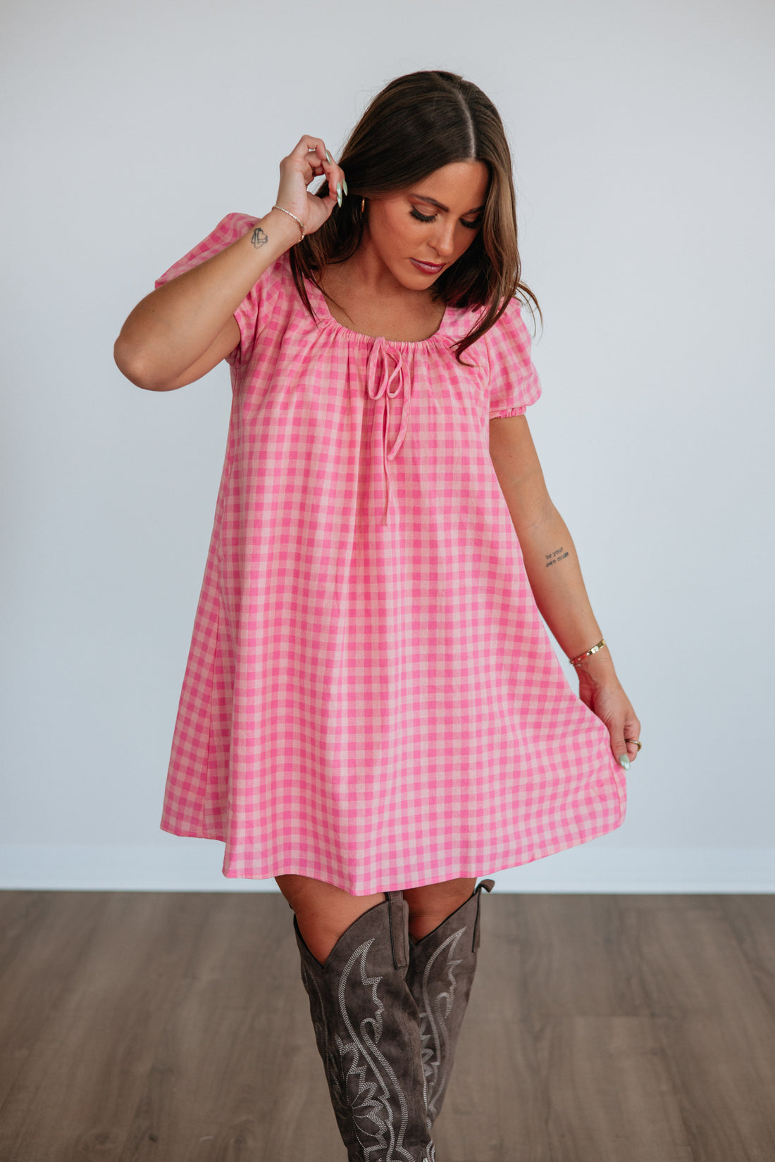 Kelci Gingham Dress