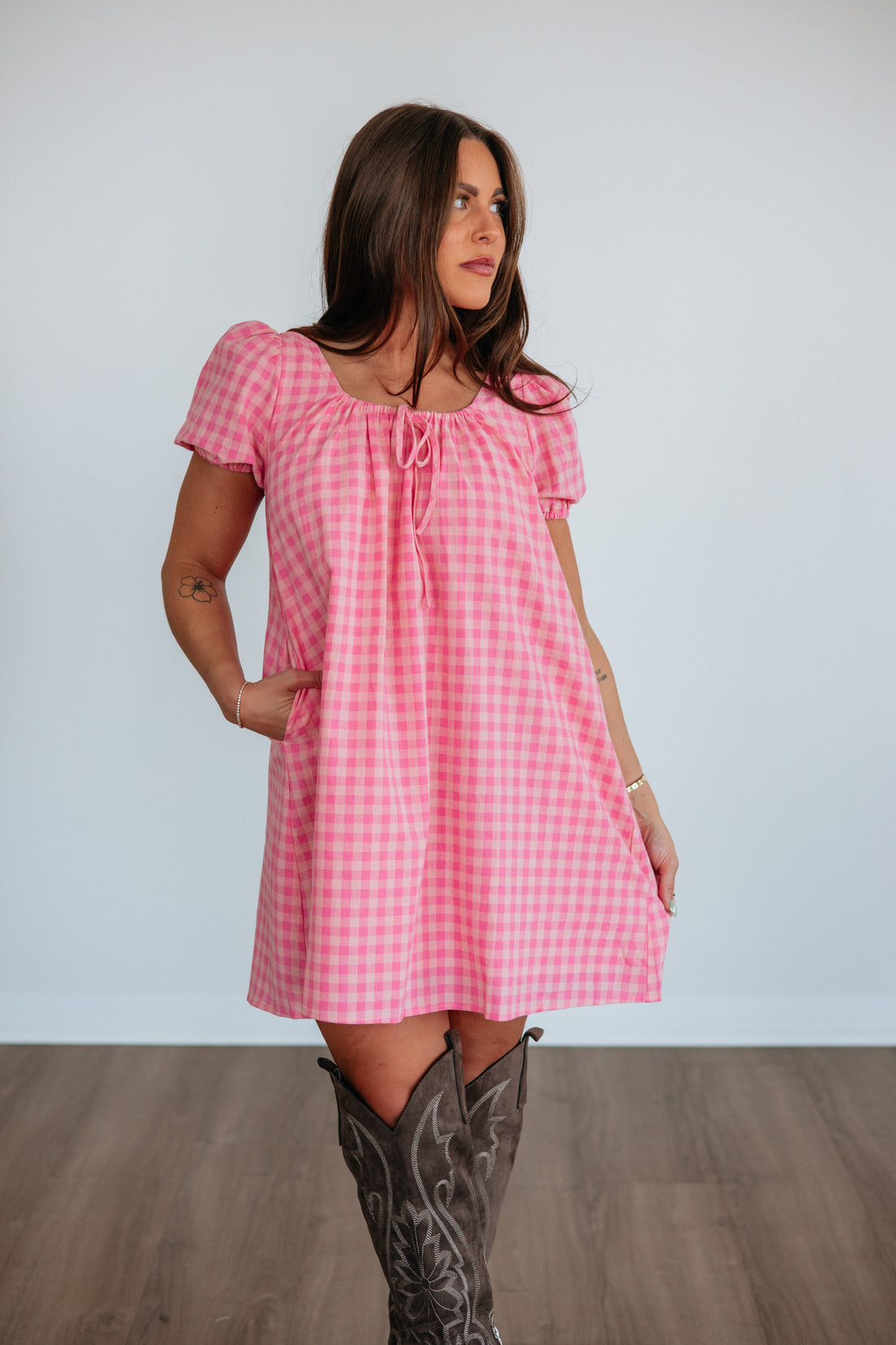 Kelci Gingham Dress