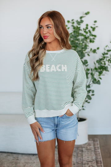 Beach Striped Sweatshirt