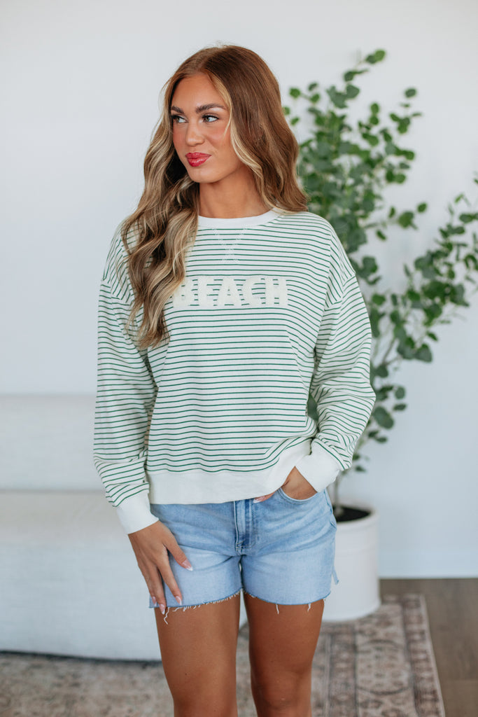 Beach Striped Sweatshirt