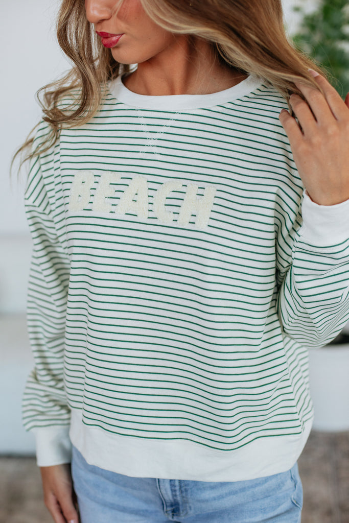 Beach Striped Sweatshirt