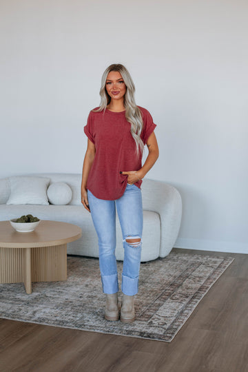Bower Basic Tee - Wine