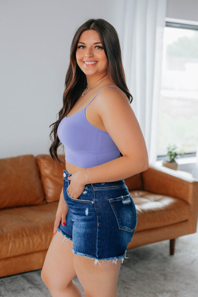 Bradshaw Ribbed Tank - Periwinkle