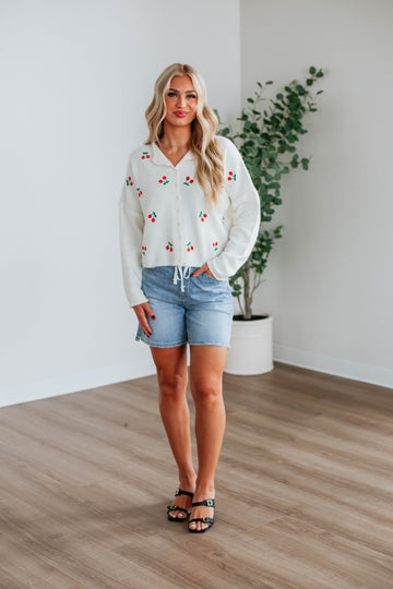 Brooke Cherry Cardigan