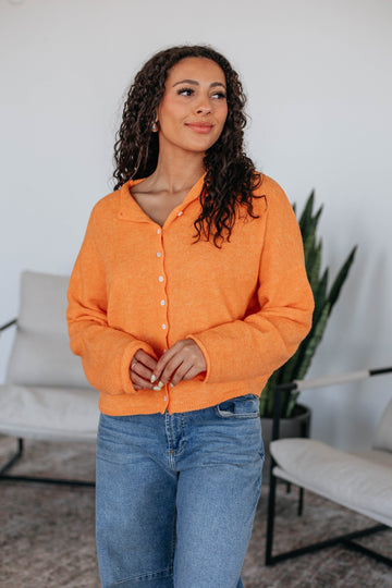 Brooke Cardigan - Tangerine