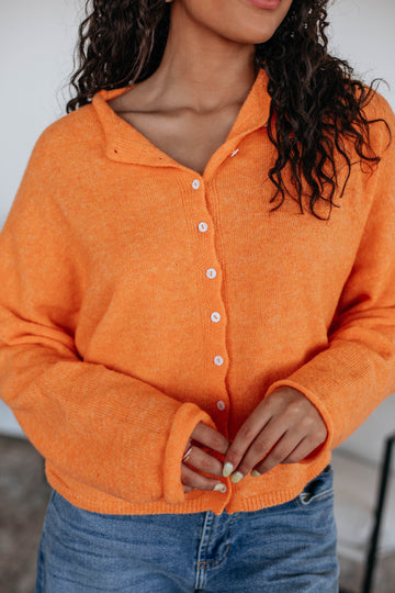 Brooke Cardigan - Tangerine