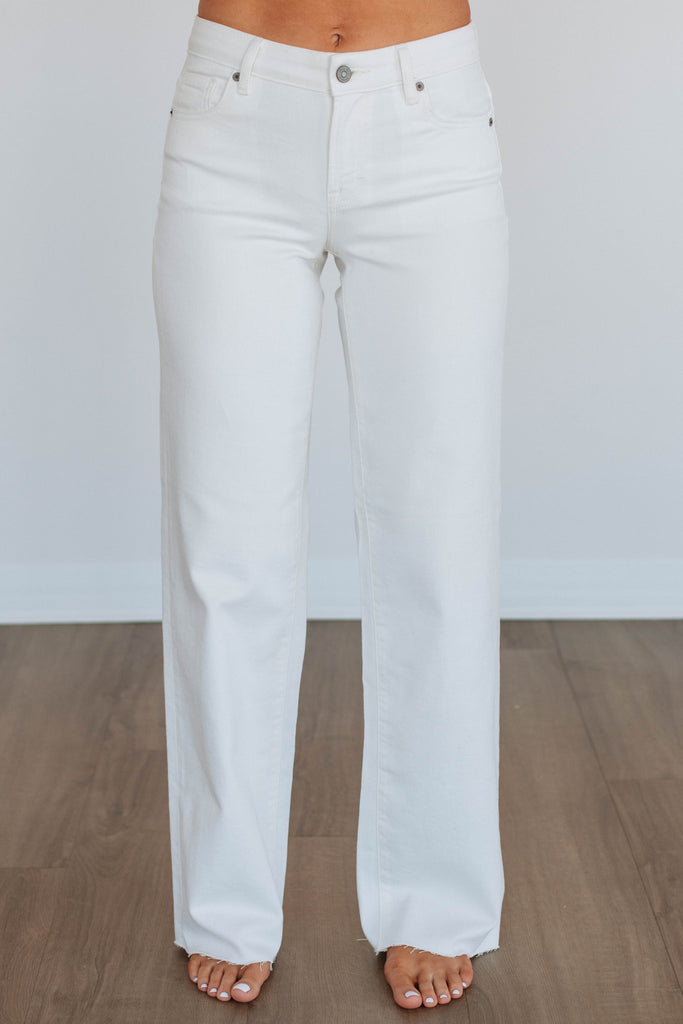 Logan Hidden Jeans - Ivory