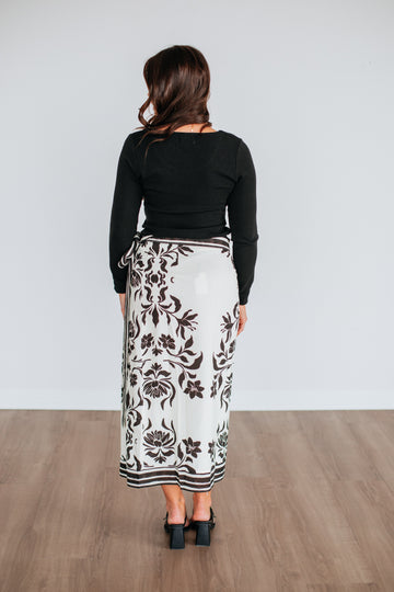 Carryn Floral Wrap Skirt