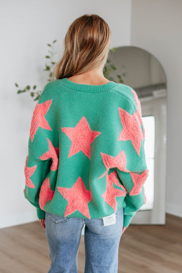 Chasing Stars Cardigan - Seafoam