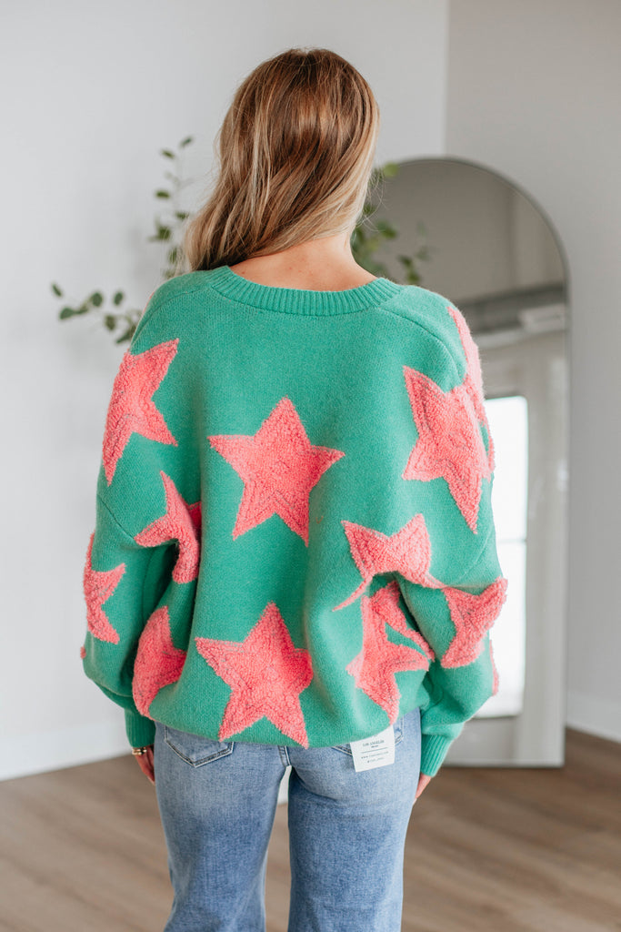 Chasing Stars Cardigan - Seafoam