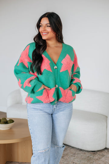 Chasing Stars Cardigan - Seafoam