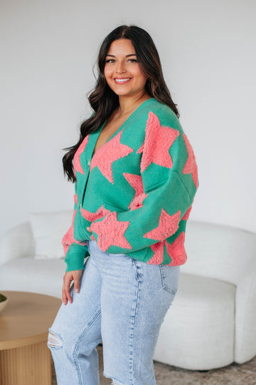 Chasing Stars Cardigan - Seafoam