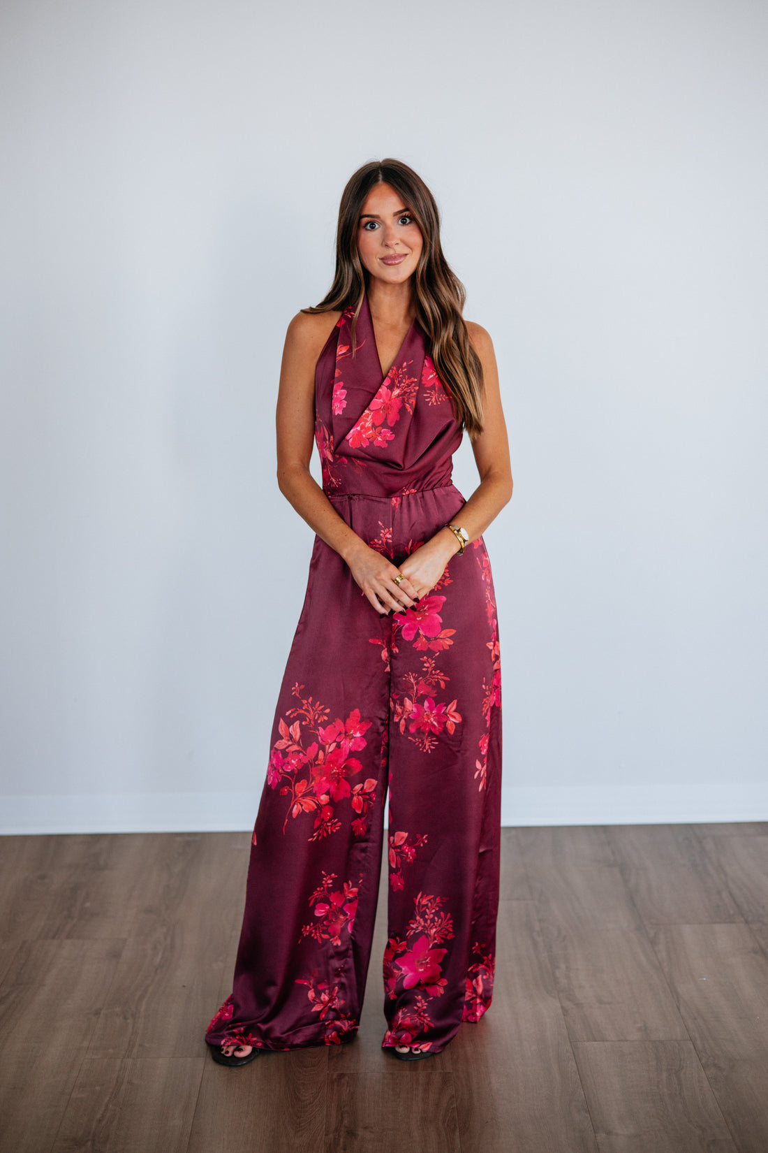 Kystia Satin Jumpsuit