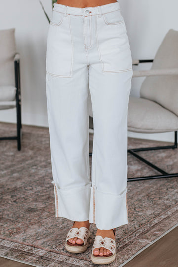 Cosette Wide Leg Pants - Ivory