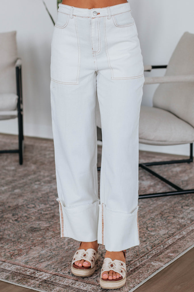 Cosette Wide Leg Pants - Ivory