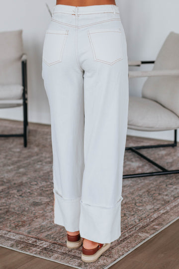Cosette Wide Leg Pants - Ivory