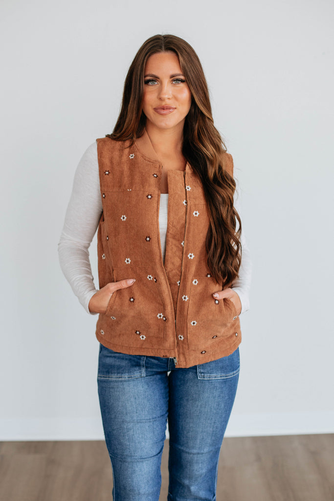 Daisy Corduroy Vest