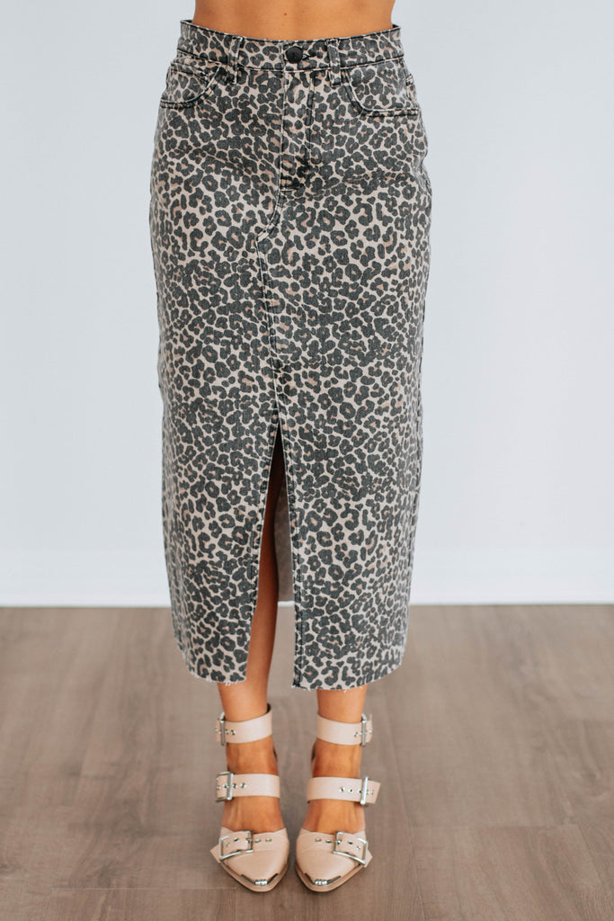 Desirae Leopard Skirt