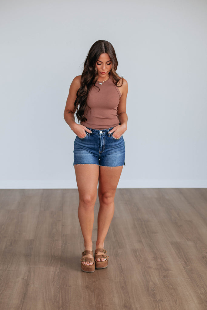 Dixon Ribbed Tank - Burlwood