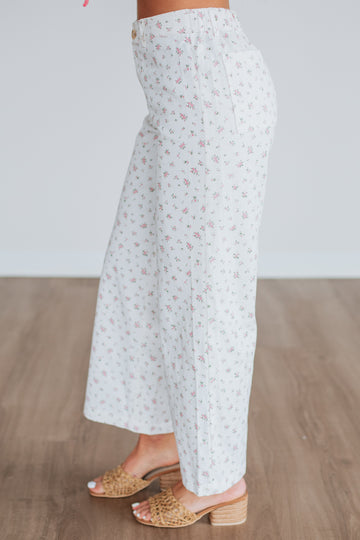 Cheyla Floral Pants - Ivory Mix