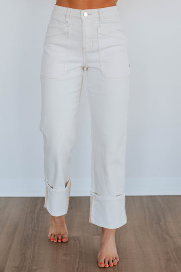 Erin Risen Jeans - Cream