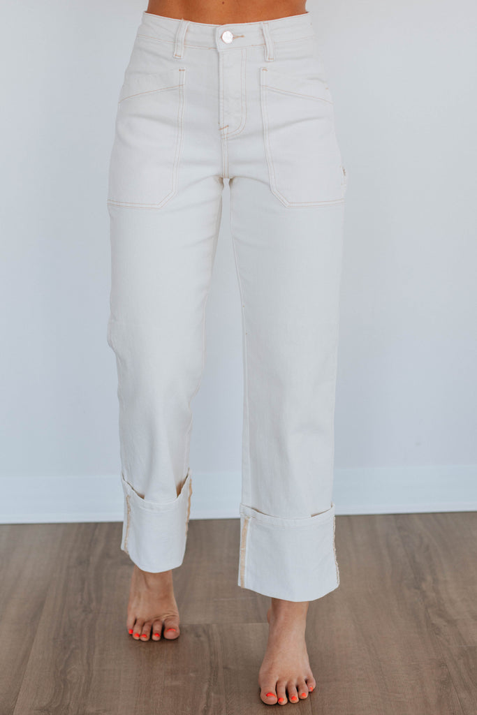 Erin Risen Jeans - Cream