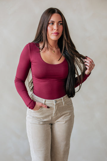 Shayla Basic Top - Mulberry