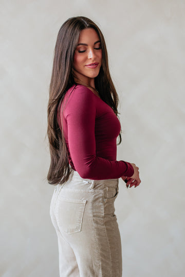 Shayla Basic Top - Mulberry