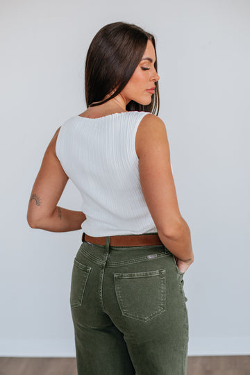 Missie Ribbed Tank - Ivory