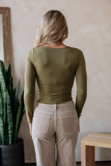 Shayla Basic Top - Wasabi