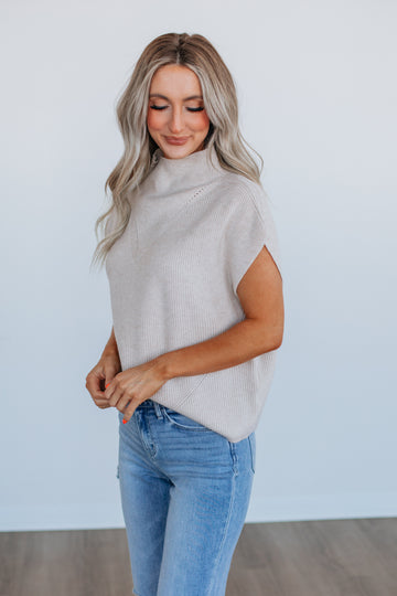 Harley Sweater Top - Beige