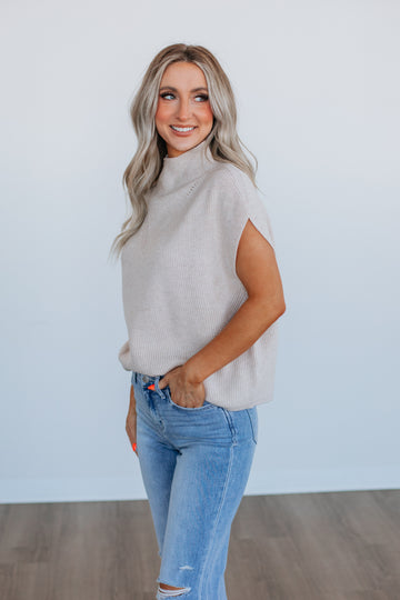 Harley Sweater Top - Beige