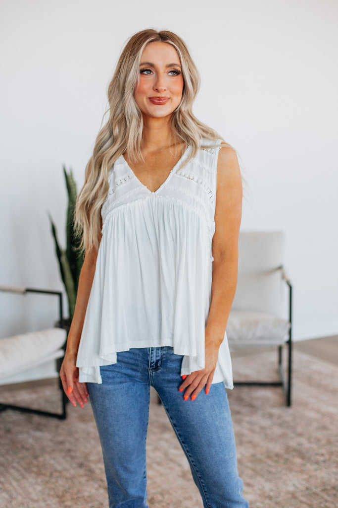 Dovile Babydoll Tank - Ivory