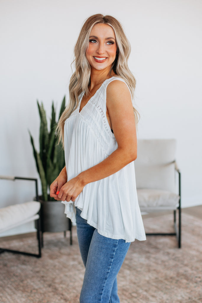 Dovile Babydoll Tank - Ivory