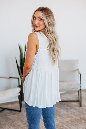 Dovile Babydoll Tank - Ivory