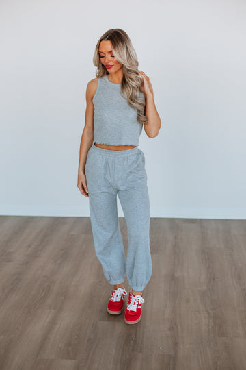 Dax Two-Piece Lounge Set - Heather Grey