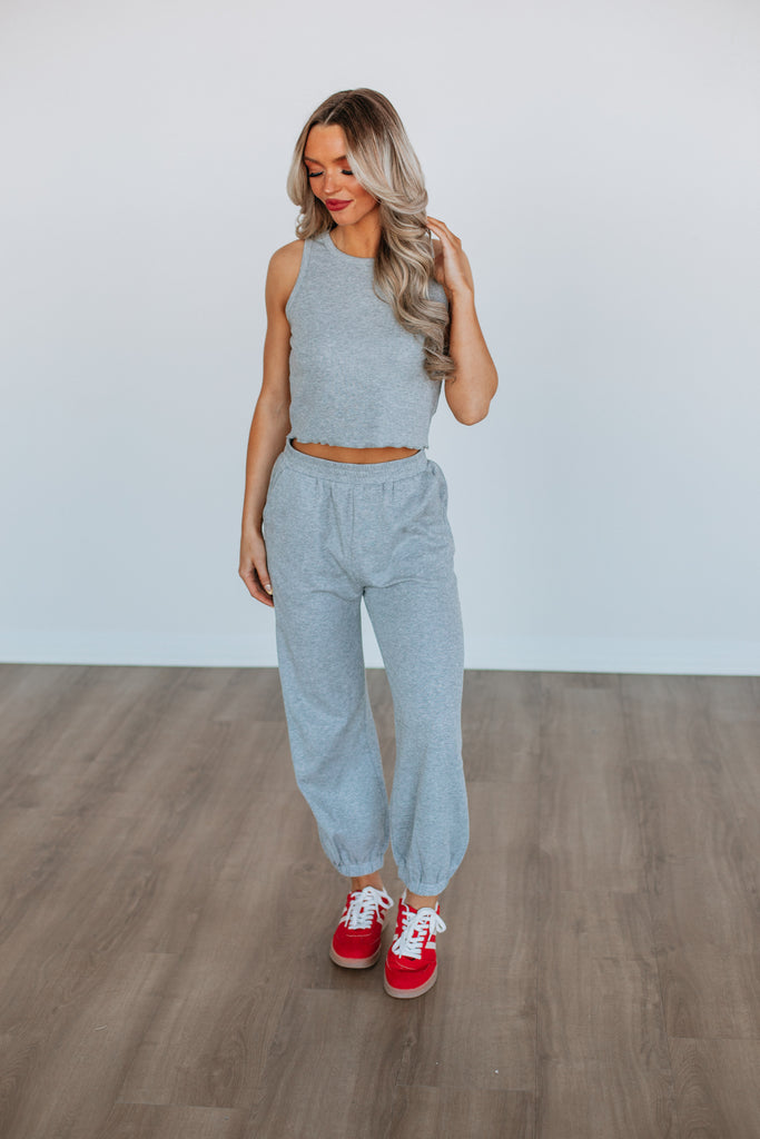 Dax Two-Piece Lounge Set - Heather Grey
