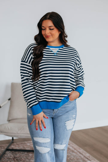 Devann Striped Crewneck