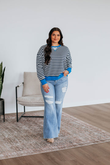 Devann Striped Crewneck